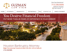 Tablet Screenshot of guzmanbankruptcy.com